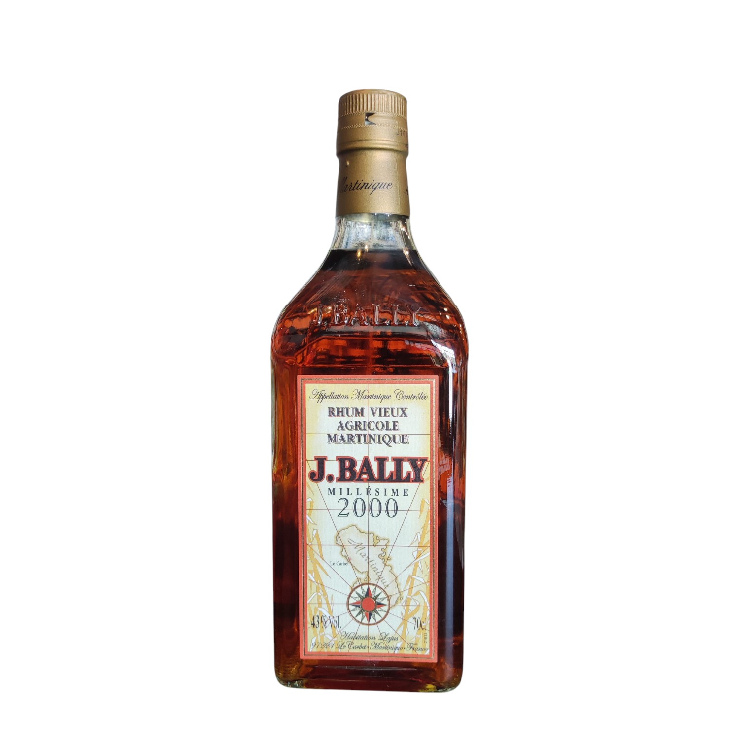 Rhum J.bailly Millesime 2000, 70 cl 43°