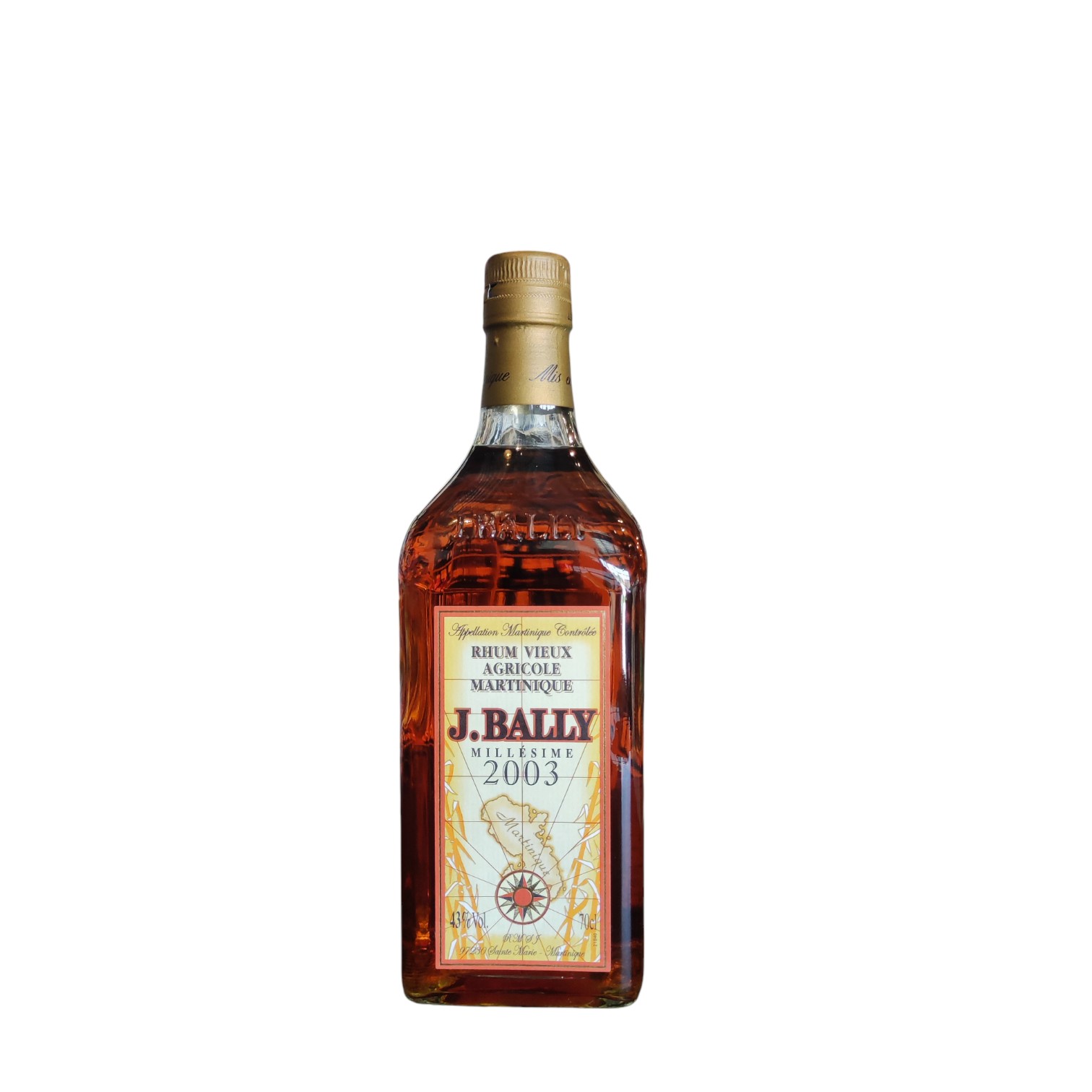 Rhum J.bailly Millesime 2002, 70 cl 43°