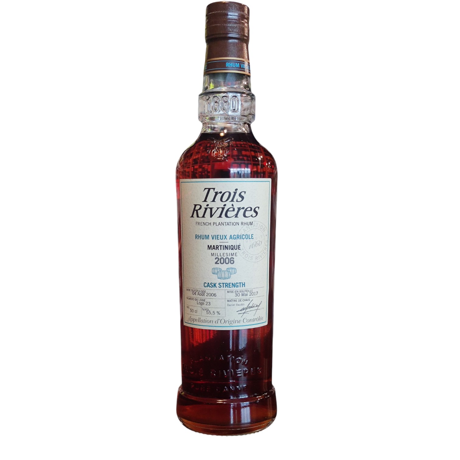 Rhum Trois Rivieres Cask Strength 2006, 55.5° 50cl
