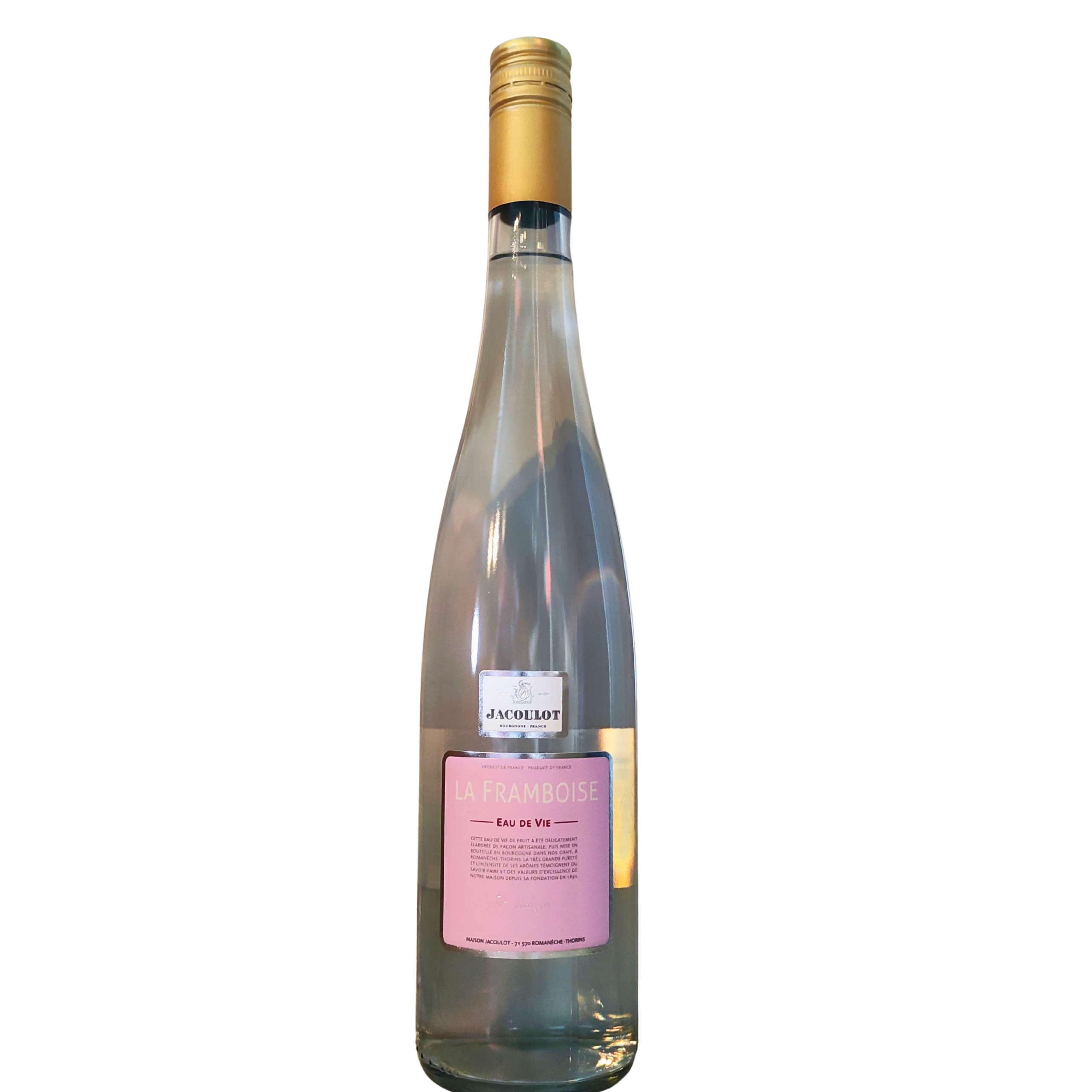 Eau De Vie De Framboise Flute Jacoulot 70 cl 45°