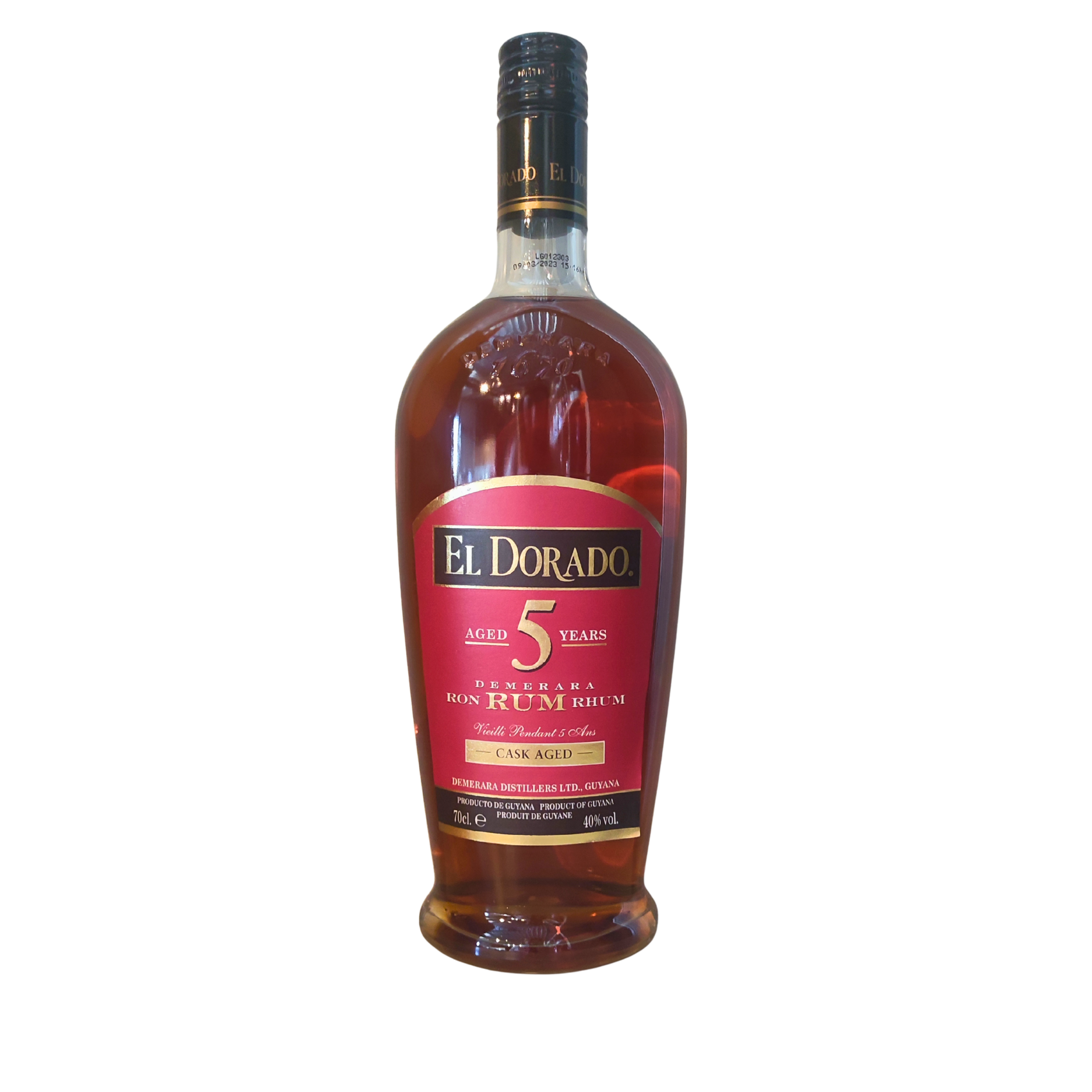 Rhum El Dorado 5 ans, 70Cl, 40°